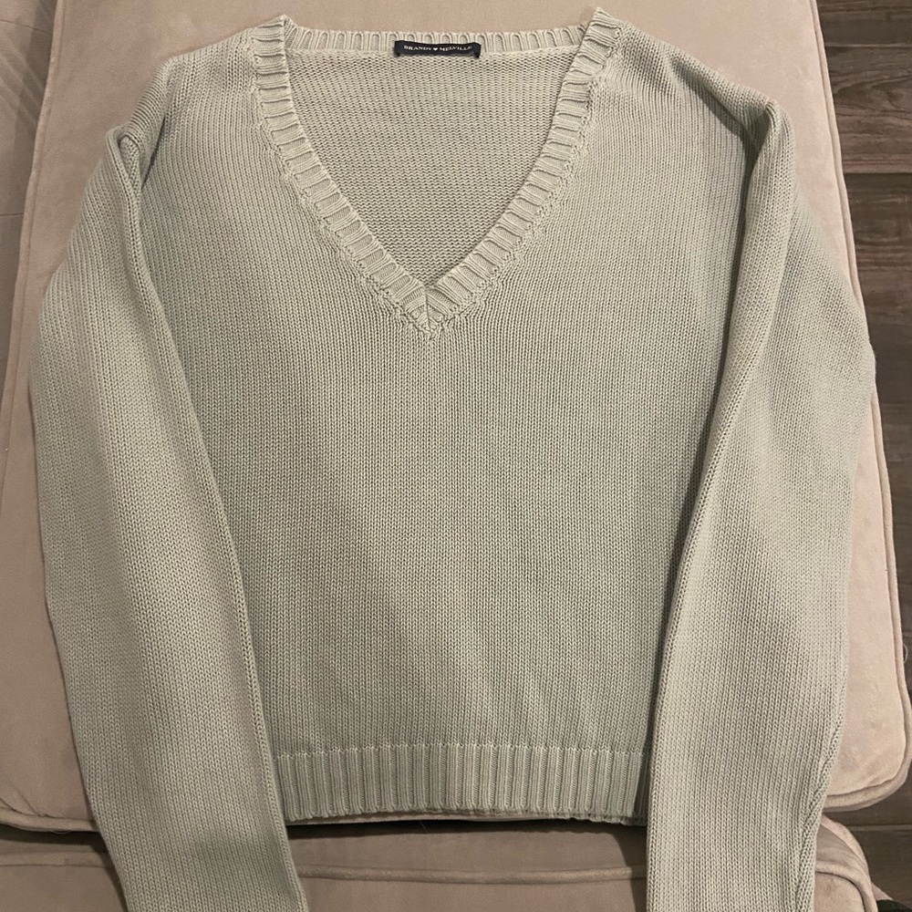 Brandy Melville sage green leigh sweater - Picture 2 of 2